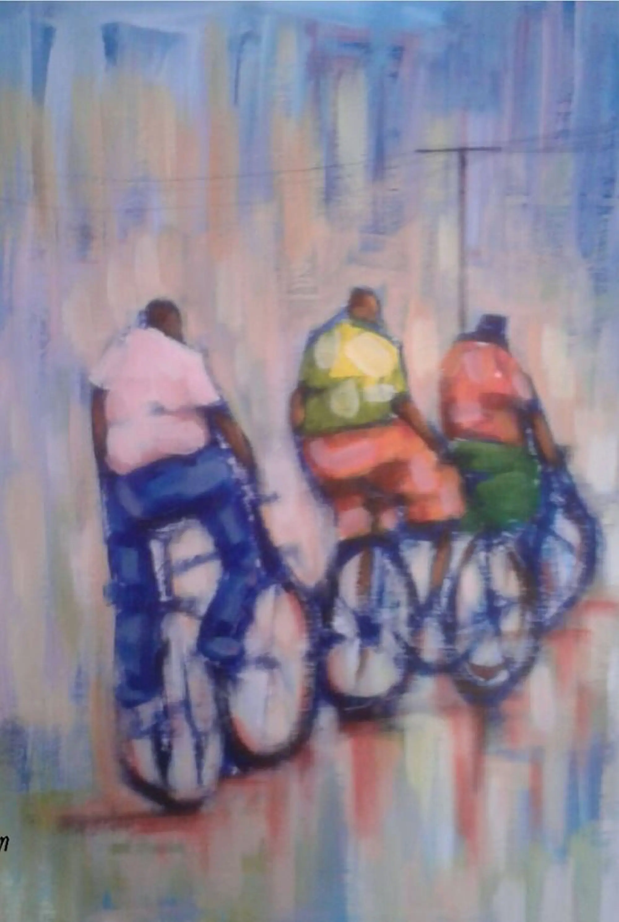 Shifting by Bicycle African Art